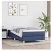Image de Cadre de lit sans matelas bleu 90x190 cm tissu