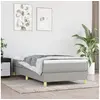 Image de Cadre de lit sans matelas gris clair 90x200 cm tissu