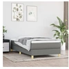 Image de Cadre de lit sans matelas gris foncé 90x200 cm tissu
