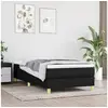 Image de Cadre de lit sans matelas noir 90x200 cm tissu