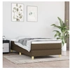 Image de Cadre de lit sans matelas marron foncé 90x200 cm tissu