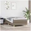Image de Cadre de lit sans matelas taupe 90x200 cm tissu