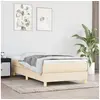 Image de Cadre de lit sans matelas crème 90x200 cm tissu