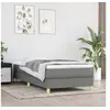Image de Cadre de lit sans matelas gris foncé 100x200 cm tissu