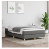Image de Cadre de lit sans matelas gris foncé 120x200 cm tissu