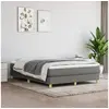 Image de Cadre de lit sans matelas gris foncé 140x190 cm tissu
