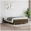 Image de Cadre de lit sans matelas marron foncé 140x190 cm tissu