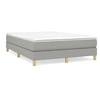 Image de Cadre de lit sans matelas gris clair 140x200 cm tissu