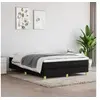 Image de Cadre de lit sans matelas noir 140x200 cm tissu