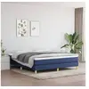 Image de Cadre de lit sans matelas bleu 160x200 cm tissu