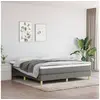 Image de Cadre de lit sans matelas gris foncé 180x200 cm tissu