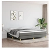 Image de Cadre de lit sans matelas gris foncé 200x200 cm tissu