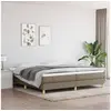Image de Cadre de lit sans matelas taupe 200x200 cm tissu