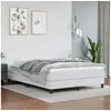 Image de Cadre de lit sans matelas blanc 140x190 cm similicuir