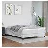 Image de Cadre de lit sans matelas blanc 140x200 cm similicuir