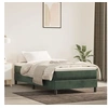 Image de Cadre de lit sans matelas vert foncé 80x200 cm velours