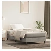 Image de Cadre de lit sans matelas gris clair 90x190 cm velours