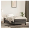 Image de Cadre de lit sans matelas gris foncé 90x190 cm velours