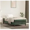 Image de Cadre de lit sans matelas vert foncé 90x190 cm velours