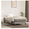 Image de Cadre de lit sans matelas gris clair 90x200 cm velours