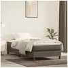 Image de Cadre de lit sans matelas gris foncé 100x200 cm velours