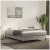 Image de Cadre de lit sans matelas gris clair 140x190 cm velours