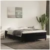 Image de Cadre de lit sans matelas noir 140x190 cm velours