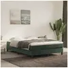 Image de Cadre de lit sans matelas vert foncé 140x190 cm velours