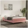 Image de Cadre de lit sans matelas rose 140x190 cm velours