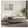 Image de Cadre de lit sans matelas gris clair 140x200 cm velours