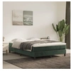 Image de Cadre de lit sans matelas vert foncé 140x200 cm velours