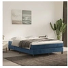 Image de Cadre de lit sans matelas bleu foncé 140x200 cm velours