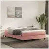 Image de Cadre de lit sans matelas rose 140x200 cm velours