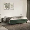 Image de Cadre de lit sans matelas vert foncé 160x200 cm velours