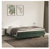 Image de Cadre de lit sans matelas vert foncé 180x200 cm velours