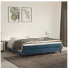 Image de Cadre de lit sans matelas bleu foncé 180x200 cm velours