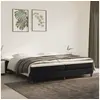 Image de Cadre de lit sans matelas noir 200x200 cm velours