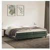 Image de Cadre de lit sans matelas vert foncé 200x200 cm velours