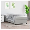 Image de Cadre de lit sans matelas gris clair 80x200 cm tissu