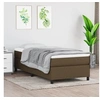 Image de Cadre de lit sans matelas marron foncé 90x190 cm tissu