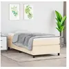 Image de Cadre de lit sans matelas crème 90x190 cm tissu
