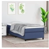 Image de Cadre de lit sans matelas bleu 90x190 cm tissu
