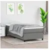 Image de Cadre de lit sans matelas gris foncé 90x200 cm tissu