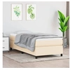Image de Cadre de lit sans matelas crème 90x200 cm tissu