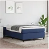Image de Cadre de lit sans matelas bleu 120x200 cm tissu