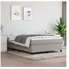 Image de Cadre de lit sans matelas gris clair 140x190 cm tissu