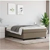 Image de Cadre de lit sans matelas taupe 140x190 cm tissu