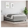 Image de Cadre de lit sans matelas gris clair 140x200 cm tissu