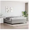 Image de Cadre de lit sans matelas gris clair 160x200 cm tissu