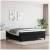 Image de Cadre de lit sans matelas noir 160x200 cm tissu